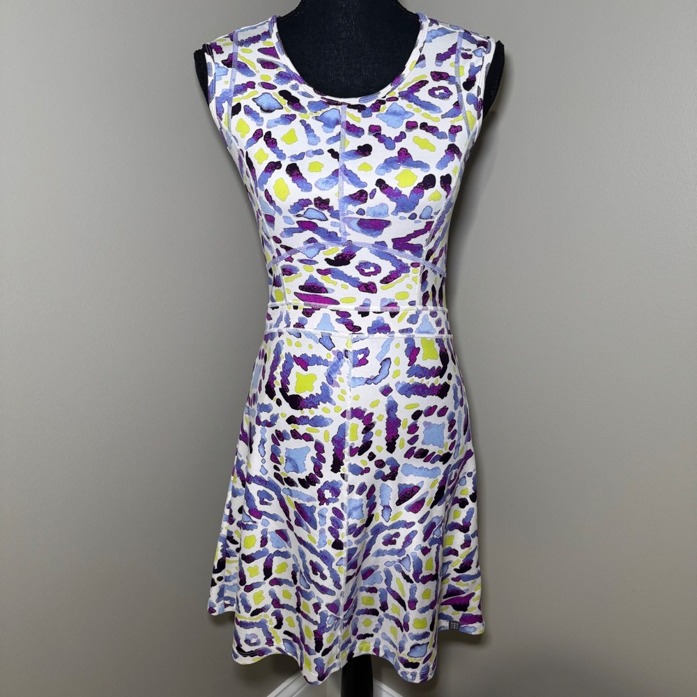 Title Nine Dream Dress Womens XS Watercolor Geometric Print Athletic Sleeveless